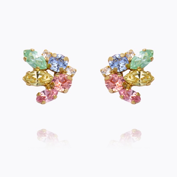 Caroline Svedbom Gold Petite Cora Earrings - Pastel Combo